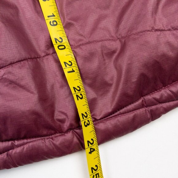 Patagonia Hi-Loft Down Sweater Hoody Jacket Girl's Large 12 Youth Burgundy 68212 - Picture 11 of 16